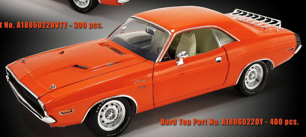 ACME 1:18 1970 Dodge Challenger R/T Hemi Orange Hard Top (A18060220Y)