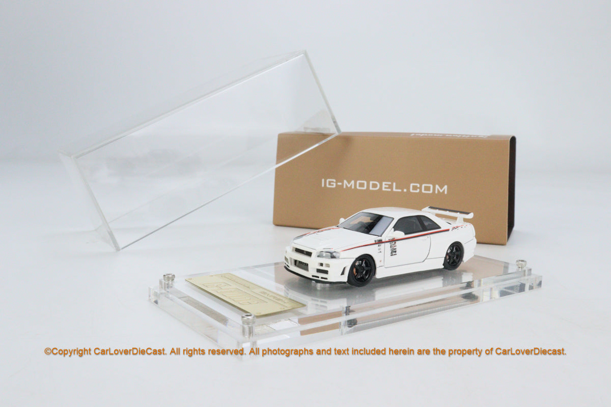 Ignition Model  Nismo R GT R R tune White IG Resin car model  available now
