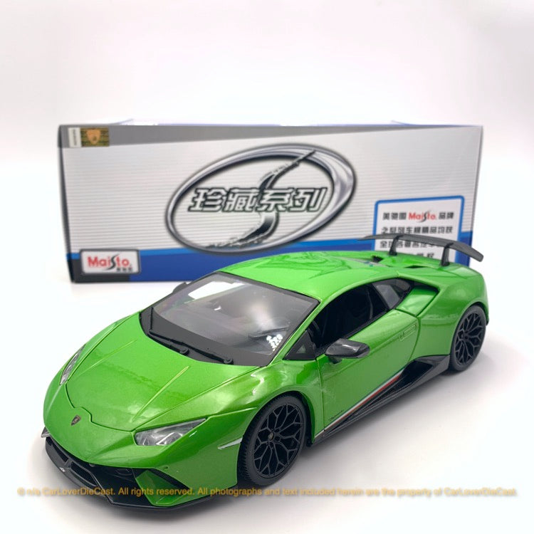 Nuevo DIECAST Toys CAR MAISTO 1:18 Edición Especial Huracan PERFORMANTE  (Verde) 31391GRN