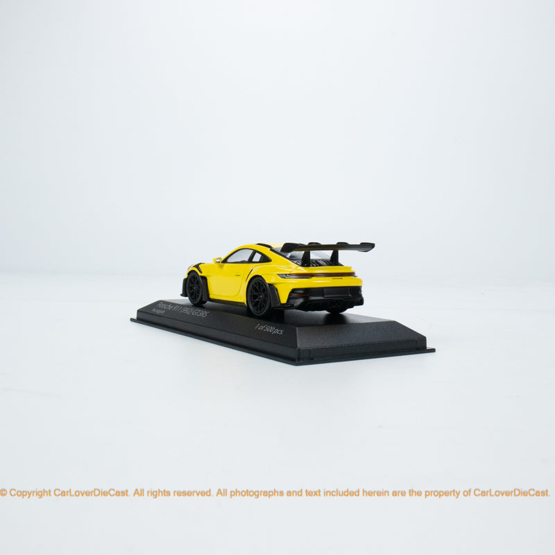 MINICHAMPS 1:43 PORSCHE 911 (992) GT3RS - 2023 Yellow With Black Wheels  (410062104) Diecast Car Model Available Now