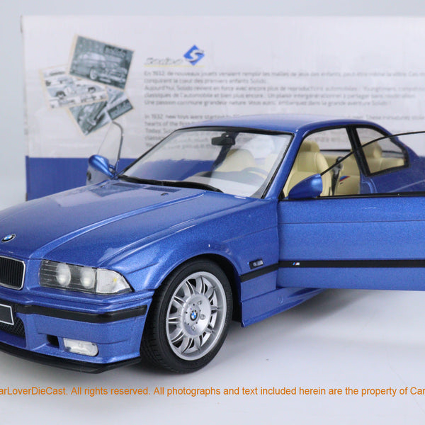 Solido 1:18 BMW E36 COUPE M3 - BLUE ESTORIL -1990 Doors openable (S1803901)  Diecast car model available now